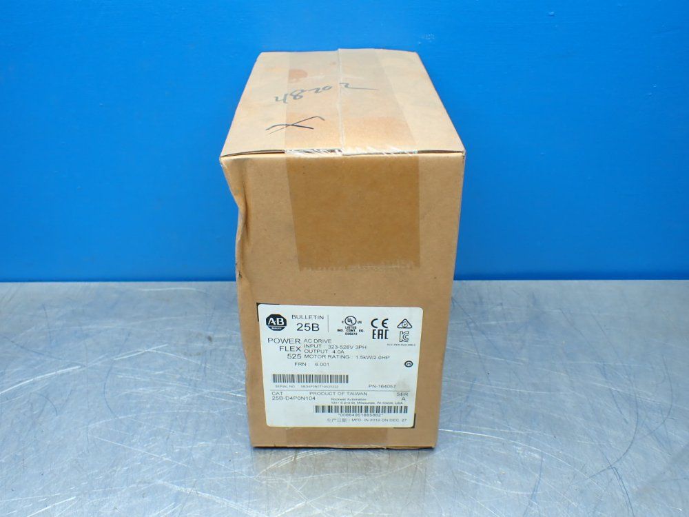 Allen-bradley 2hp Powerflex 525 Servo Drive, Factory Sealed - 25b-d4p0n104