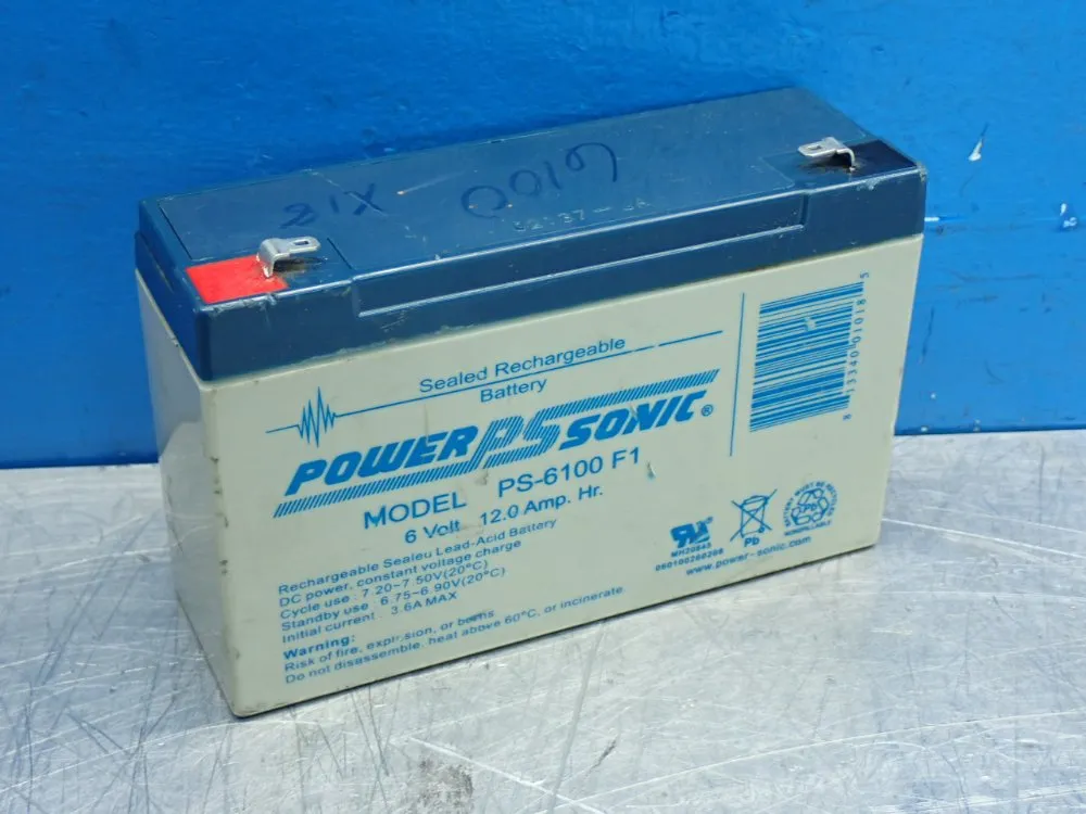 Power Sonic Sla Sealed Lead Acid Rechargeable Battery - Ps-6100f1