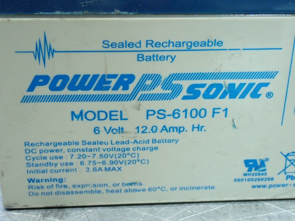 Power Sonic Sla Sealed Lead Acid Rechargeable Battery - Ps-6100f1