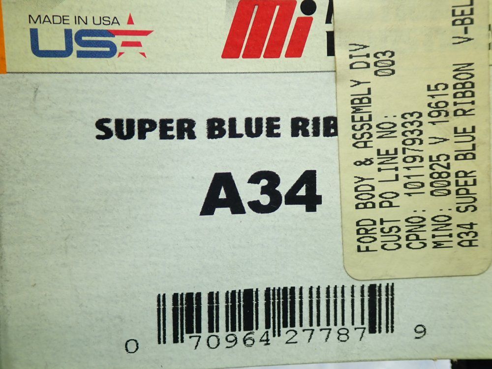 Timken Super Ribbon V-belt - A34