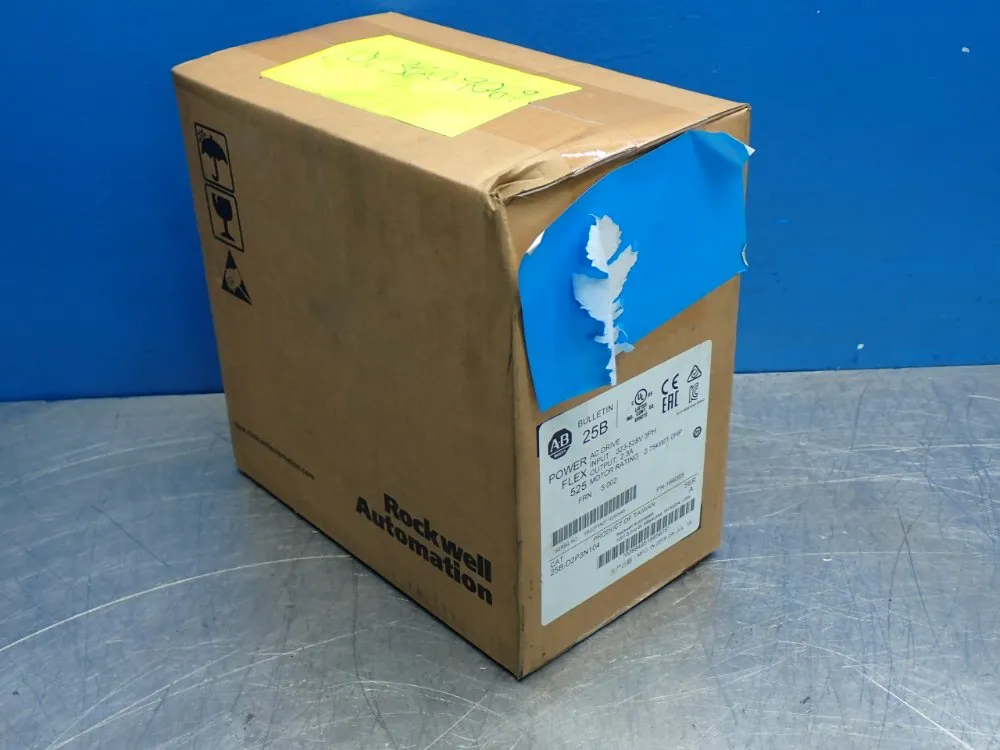 Allen Bradley Powerflex 525 Ac Drive Unit - 25b-d2p3n104