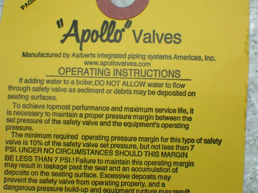 Apollo 3/4"x3/4" Safety Valve - 19-kddk-125