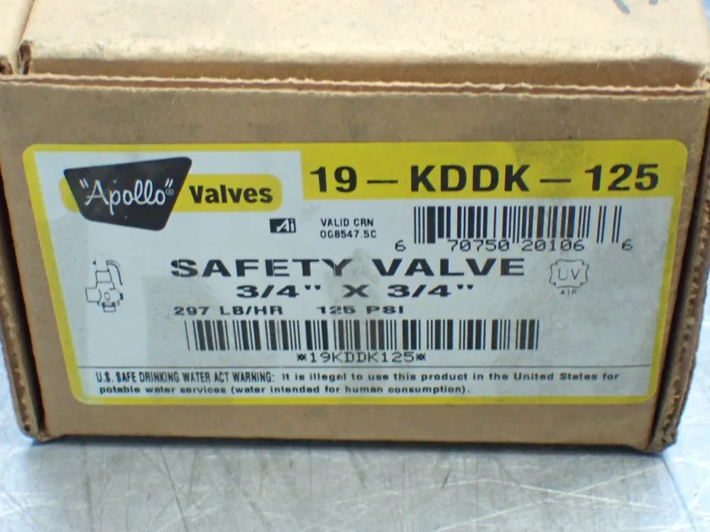 Apollo 3/4"x3/4" Safety Valve - 19-kddk-125