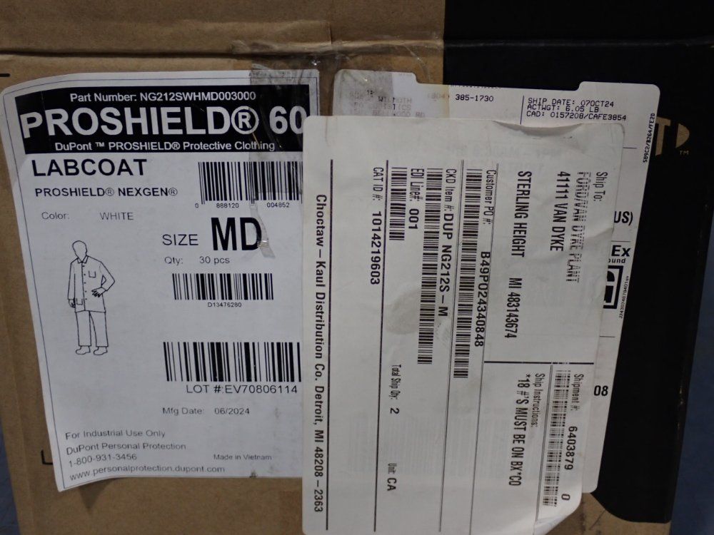 Dupont Proshield Labcoat - Ng212swhmd003000