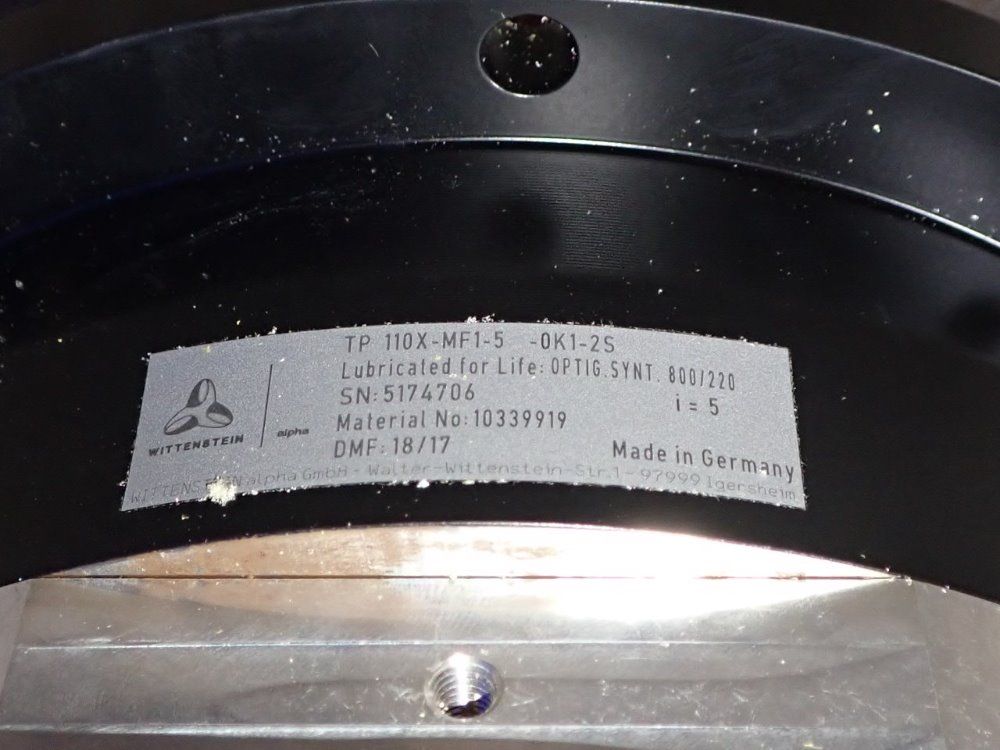 Wittenstein 5 Ratio Gear Reducer - Tp 110x-mf1-5-0k1-2s