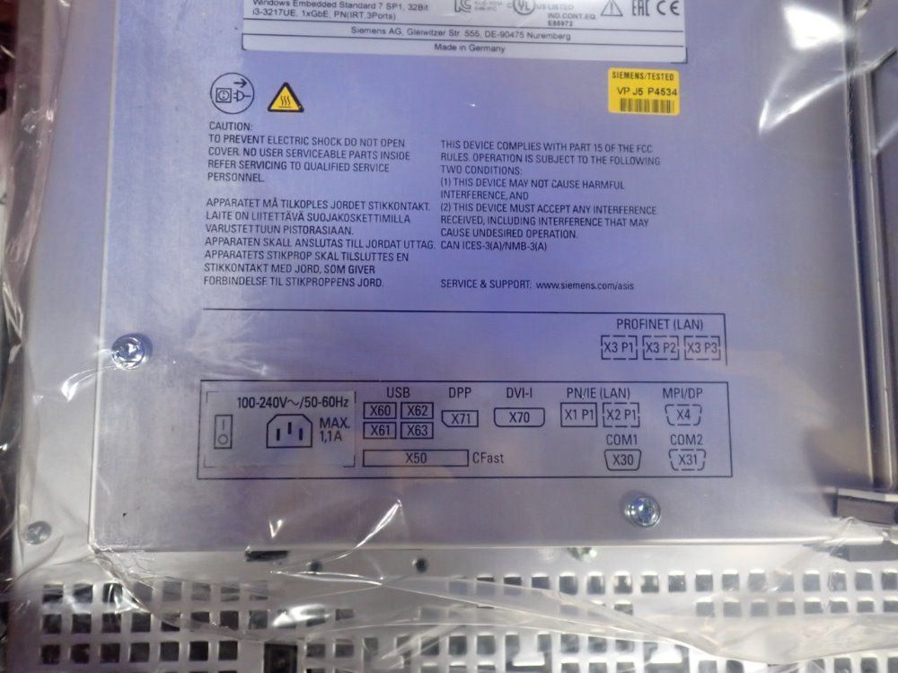 Siemens 15" Control Panel - Simatic Ipc477d