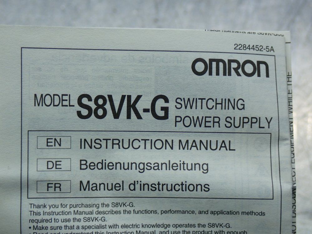 Omron S8vk-g Switch Mode Power Supply - S8vk-g06024