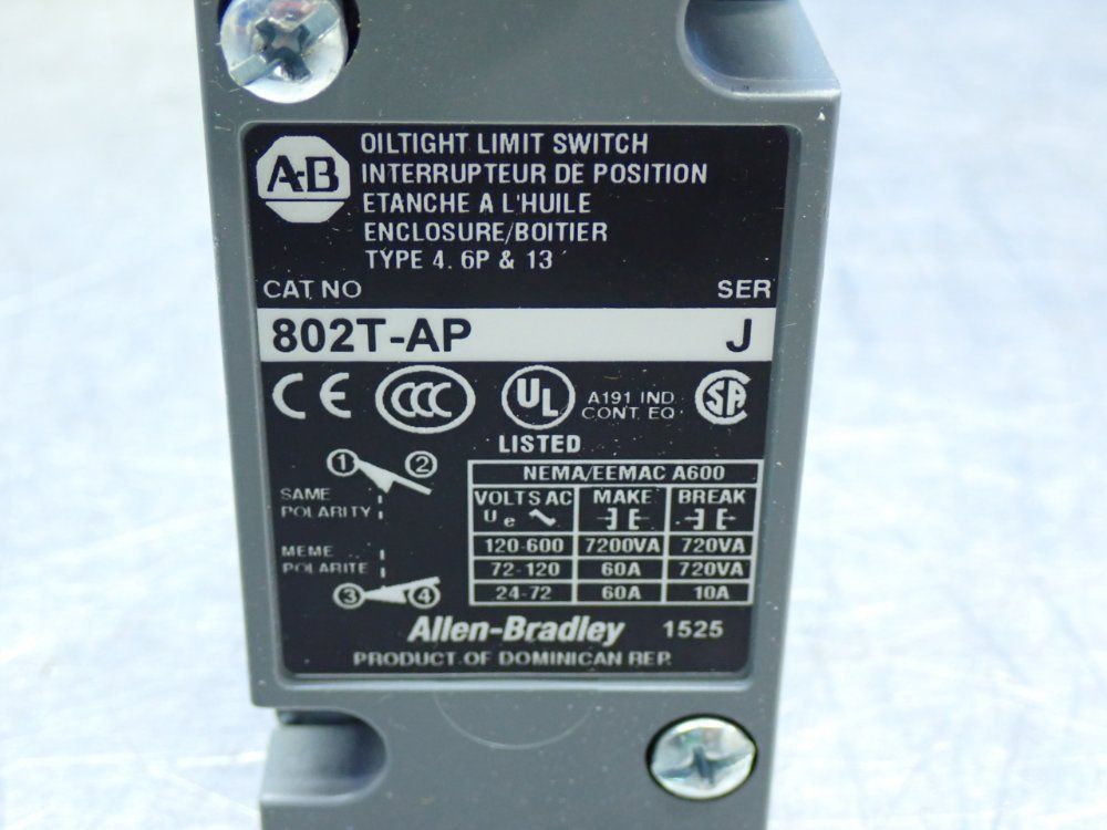 Allen Bradley Oiltight Limit Switch - 802t-ap