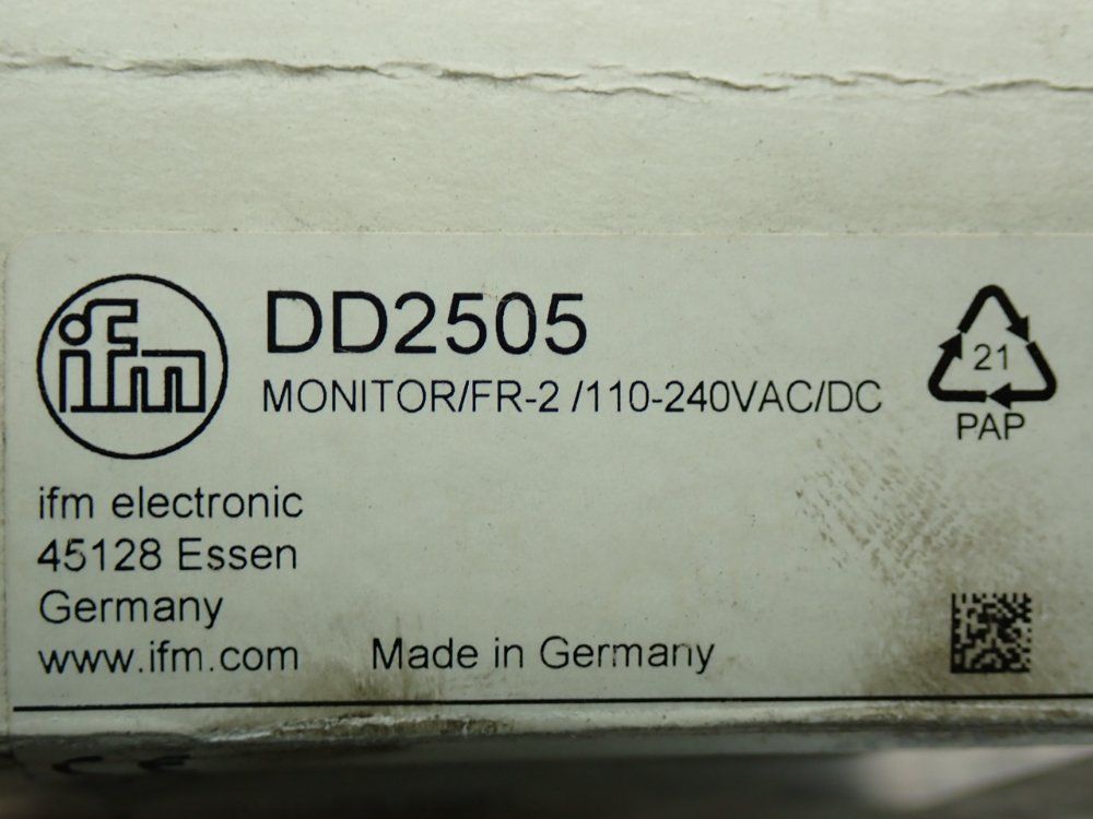 Ifm Speed Monitor Unit - Dd2505