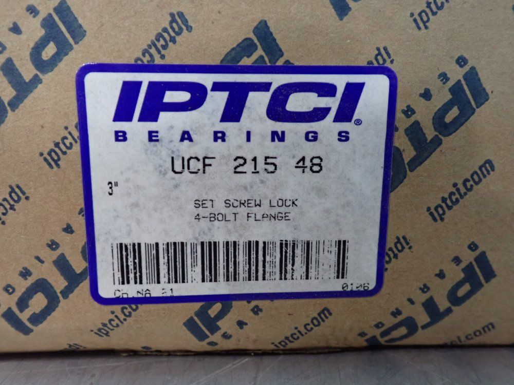 Iptci Bearings 3" Set Screw Lock 4-bolt Flange - Ucf 215 48