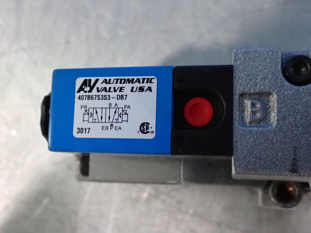 Automatic Valve Usa 10 Bar, 150 Psig Pneumatic Solenoid Valve - 407b67s3s3-db7