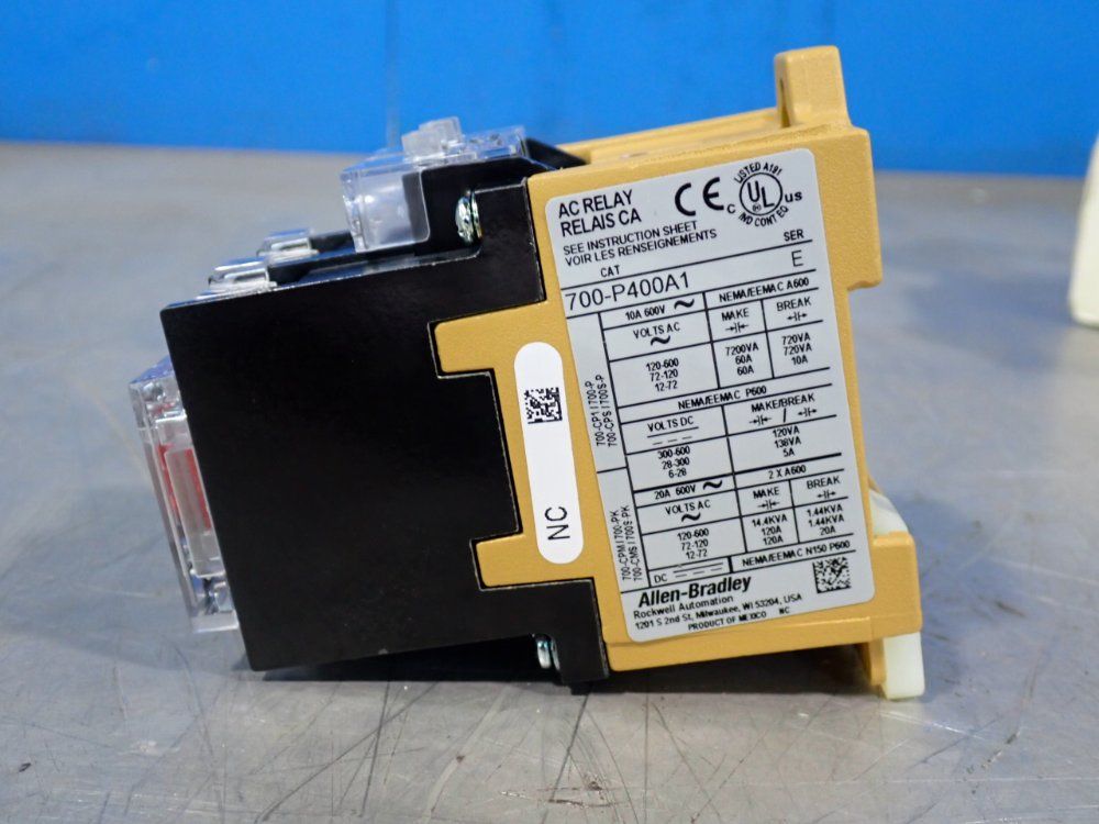 Allen-bradley 600 V Bulletin 700 Type P Direct Drive Control Relay - 700-p400a1