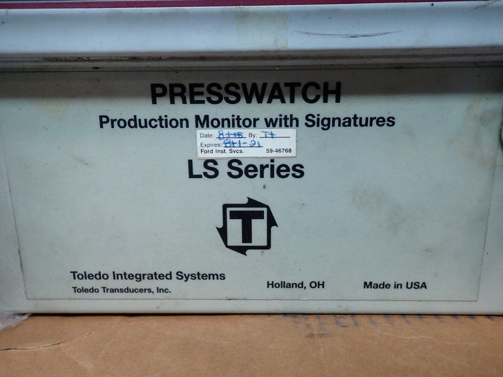 Toledo Integrated System Presswatch Production Monitor With Signatures - Ls4-rv2