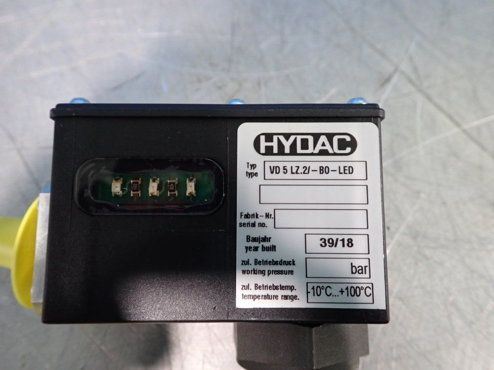 Hydac Clogging Indicator - Vd 5 Lz.2/-bo-led