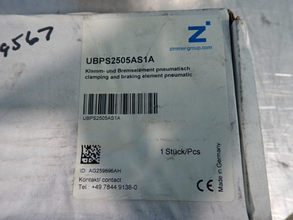 Zimmer Pneumatic Clamping And Braking Unit - R161924051