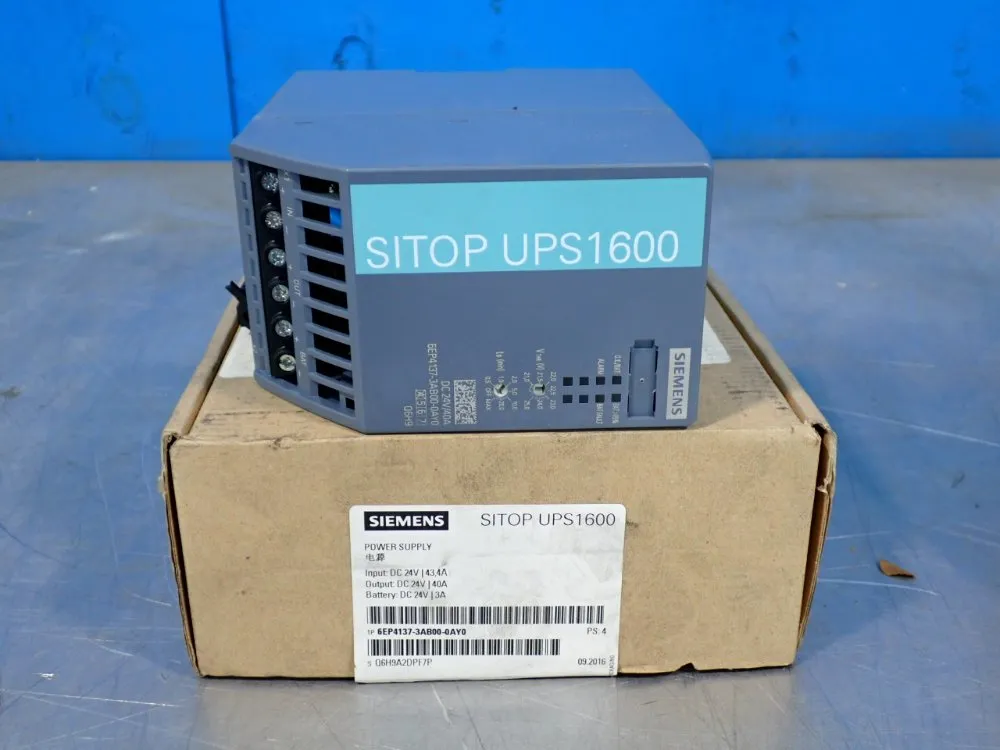 Siemens Sitop Ups1600 Power Supply - 6ep4137-3ab00-0ay0