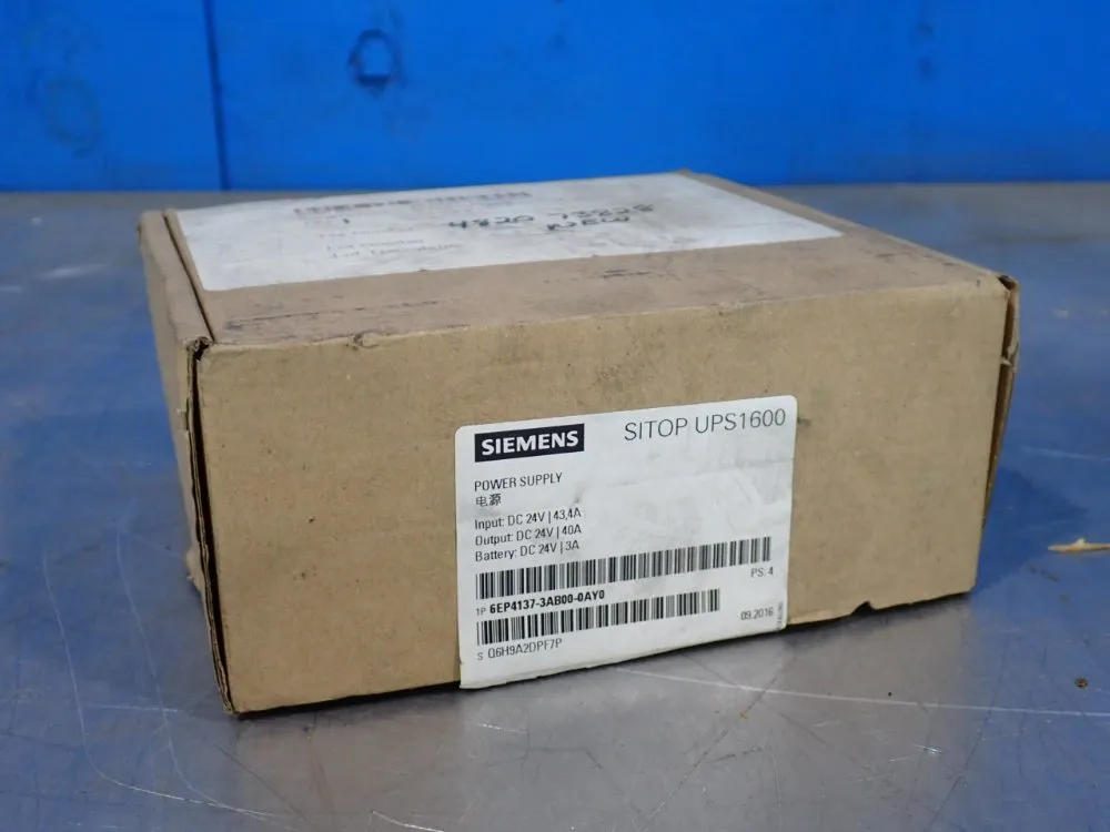 Siemens Sitop Ups1600 Power Supply - 6ep4137-3ab00-0ay0