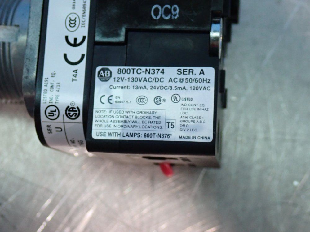 Allen-bradley 30 Mm Pilot Light - 800tc-qth2g