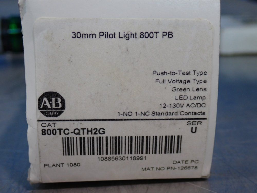 Allen-bradley 30 Mm Pilot Light - 800tc-qth2g