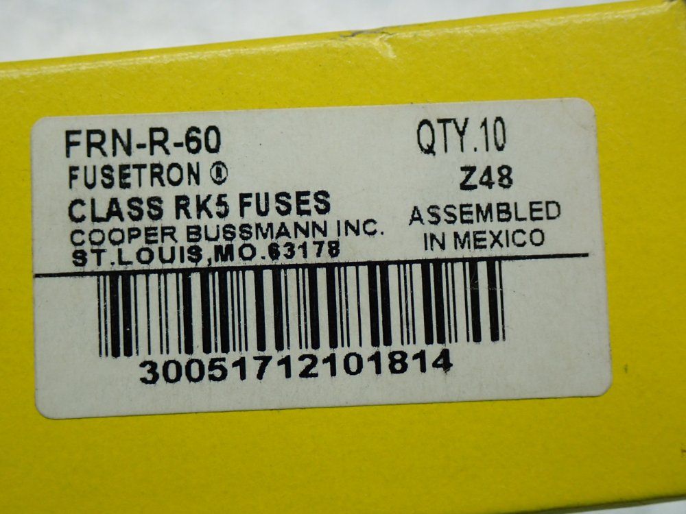 Cooper / Bussman Class-rk5 Time Delay Fuse - Frn-r-60