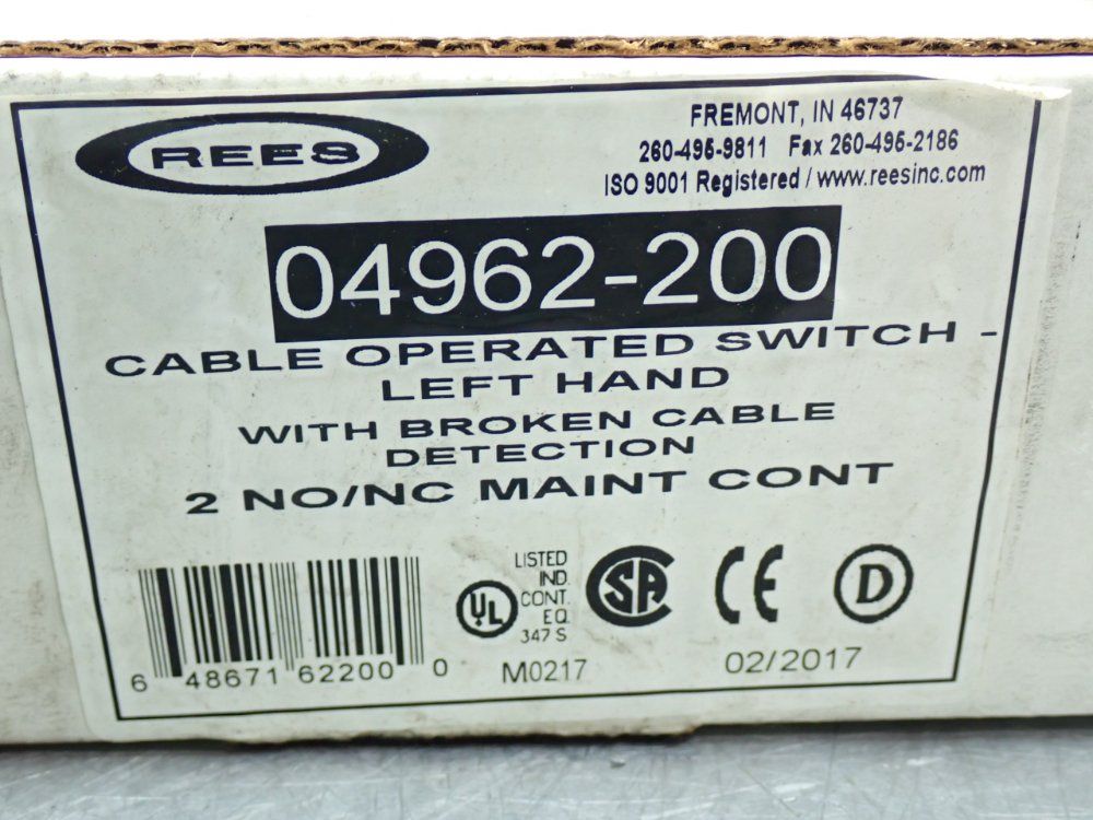 Rees Cable Operated Switch - 04962-200