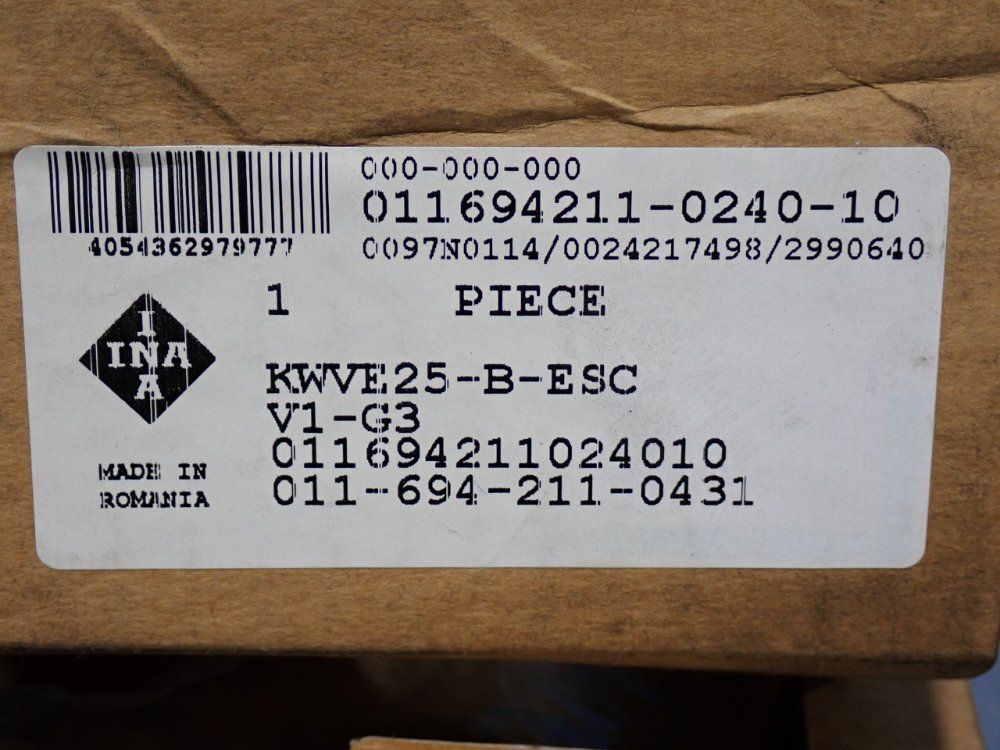 Ina Linear Guide Carriage - Kwve25-b-esc