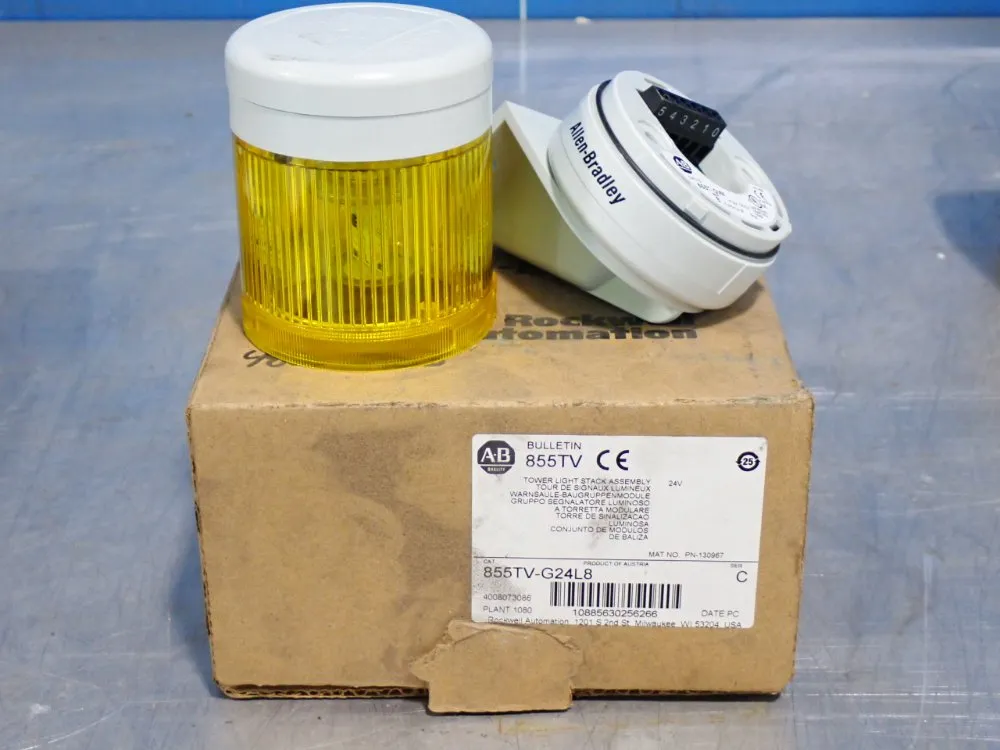 Allen-bradley Bulletin 855tv Tower Light Stack Assembly - 855tv-g24l8