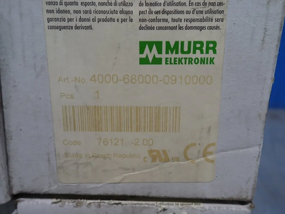 Murr Elektronik Msdd Front Panel Data Insert Module - 4000-68000-0910000