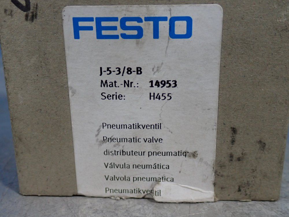 Festo 13.7 - 145 Psi Pneumatic Valve - J-5-3/8-b