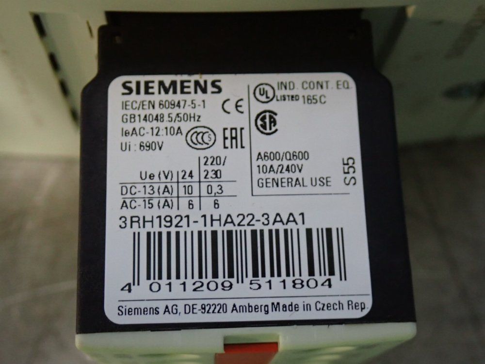 Siemens 80 A Power Contactor - 3rt1045-1bb44-3ma0