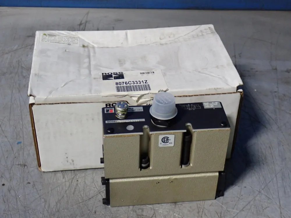 Ross Controls 2-10 Bar Pneumatic Solenoid Pilot Valve - 8076c3331