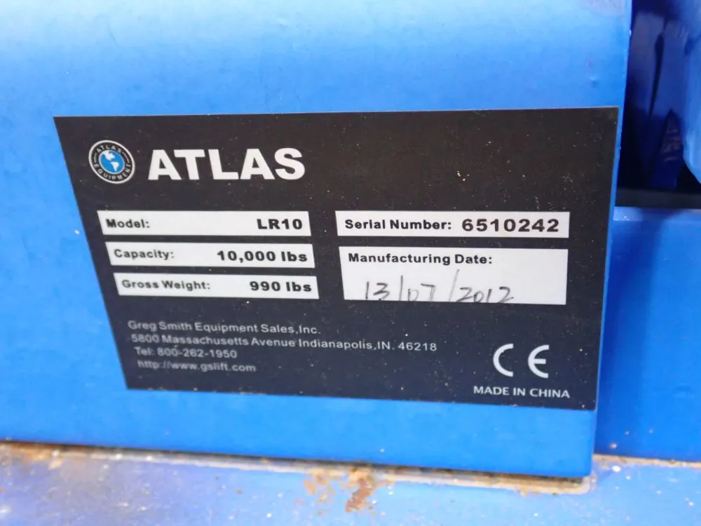 Atlas 10,000 Lbs Portable Scissor Cart Lift - Lr10