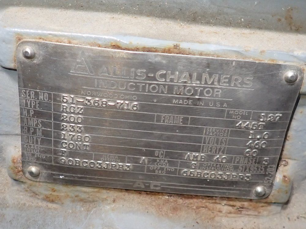 Allis-chalmers 200 Hp Motor - 127