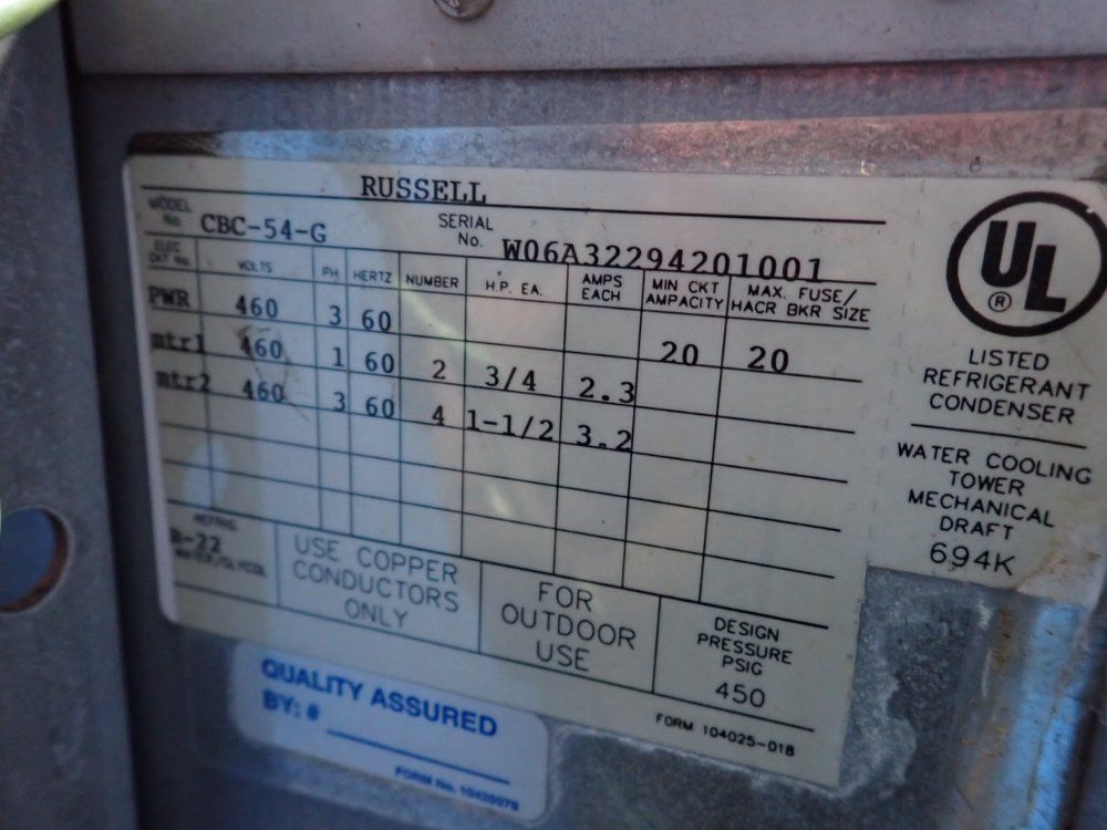 Russell 6 Units Condenser Unit - Cbc-54-g