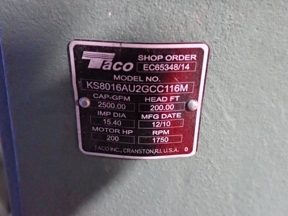 Taco Inc Centrifugal Pump Housing - Ks8016au2gcc116m