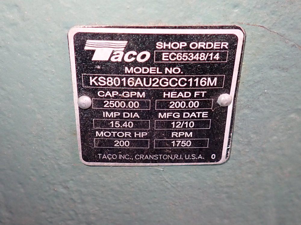 Taco Inc Centrifugal Pump Housing - Ks8016au2gcc116m