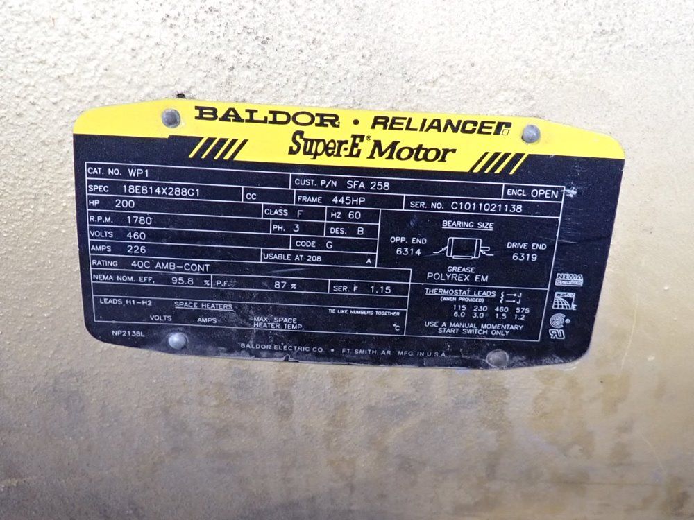 Baldor 200 Hp Motor - Wp1