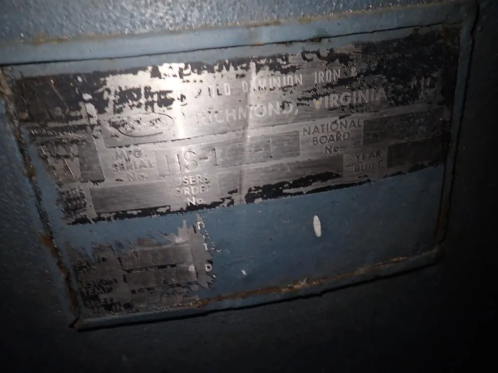 Old Dominion Iron & Steel Corp Approx. 840 Gal. Air Tank - Hs-108-1