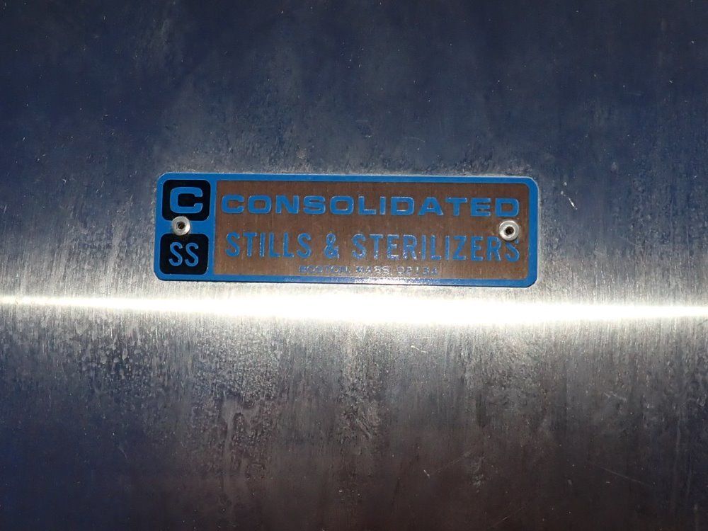 Consolidated Stills & Sterilizers Vacuum Steam Sterilizer