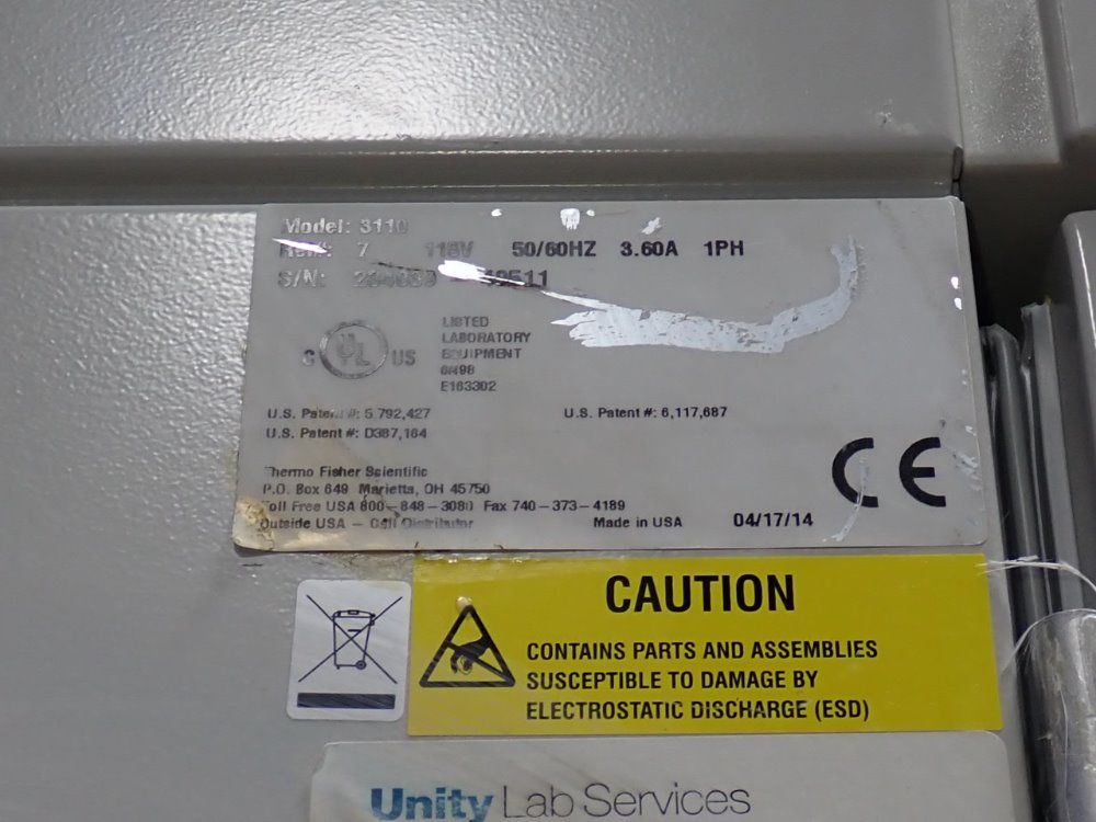 Thermo Electron Corporation Water Jacketed Incubator - 3110