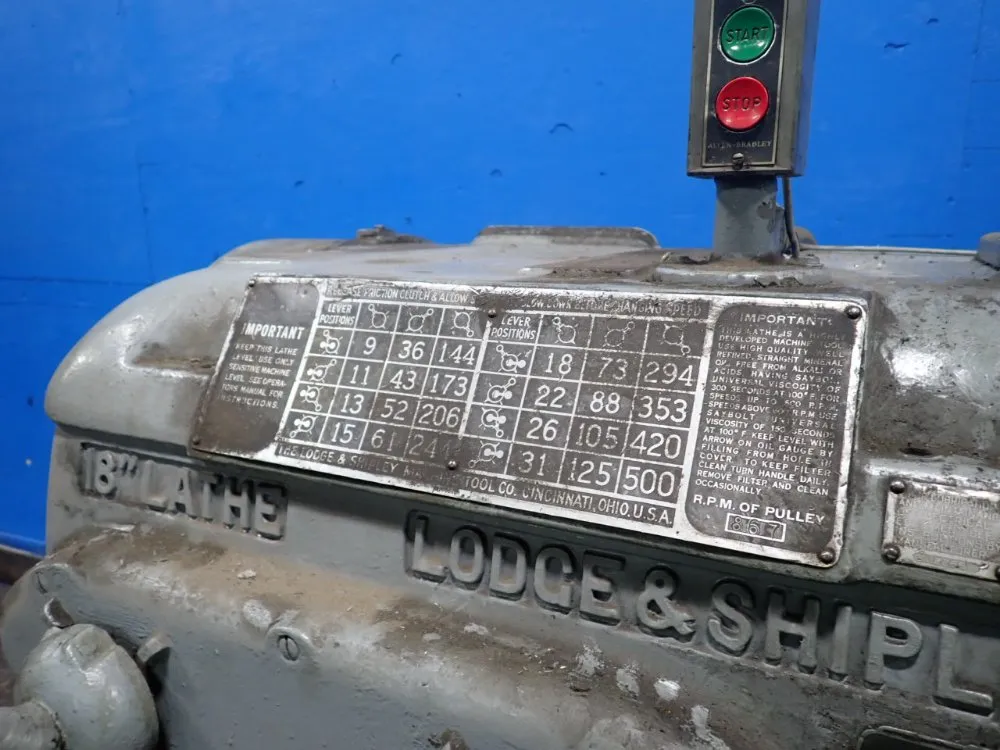 Lodge & Shipley 32" X 100" Lathe