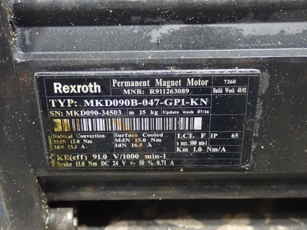 Rexroth Motor - Mkd090b-047-gp1-kn