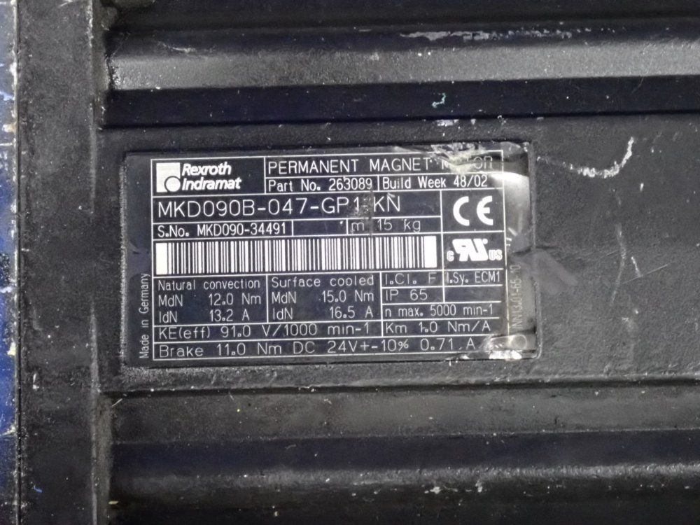 Rexroth Motor - Mkd090b-047-gp1-kn