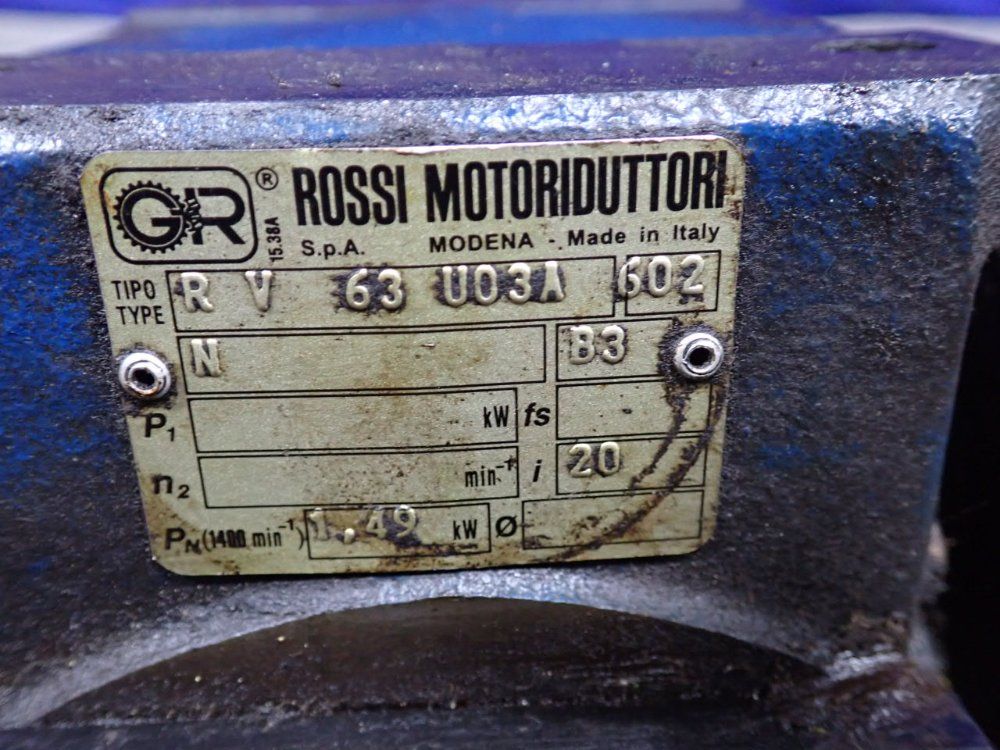 Rossi Gear Reducer - R V 63 Uo3a