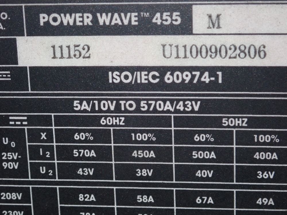 Lincoln 450 Amp Welder - Power Wave 455 M