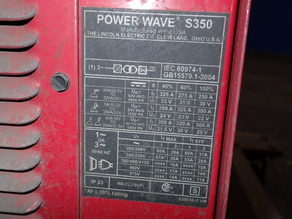 Lincoln 350 Amp Welder - Power Wave S350