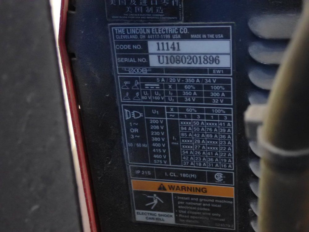 Lincoln 350 A Welder - Power Wave 355m