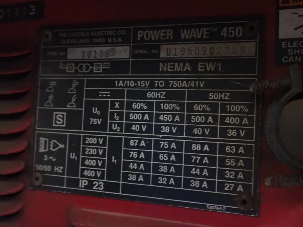 Lincoln 450 A Welder - Power Wave 450