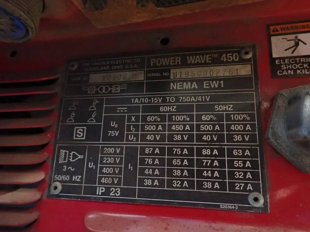 Lincoln 450 A Welder - Power Wave 450