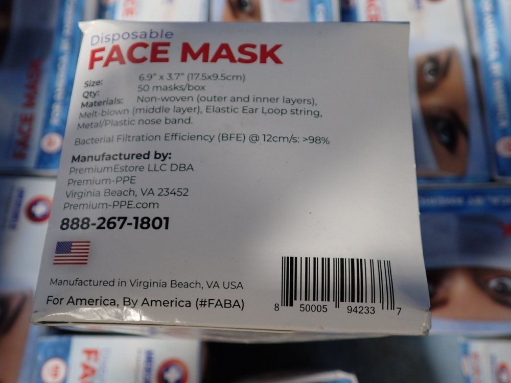Amerishield 6.9" X 3.7" Disposable Face Masks